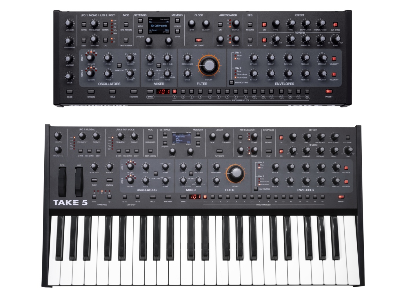 Sequential Take 5 / Take 5 Desktop Module | 5音ポリフォニックのポータブル・アナログシンセサイザー