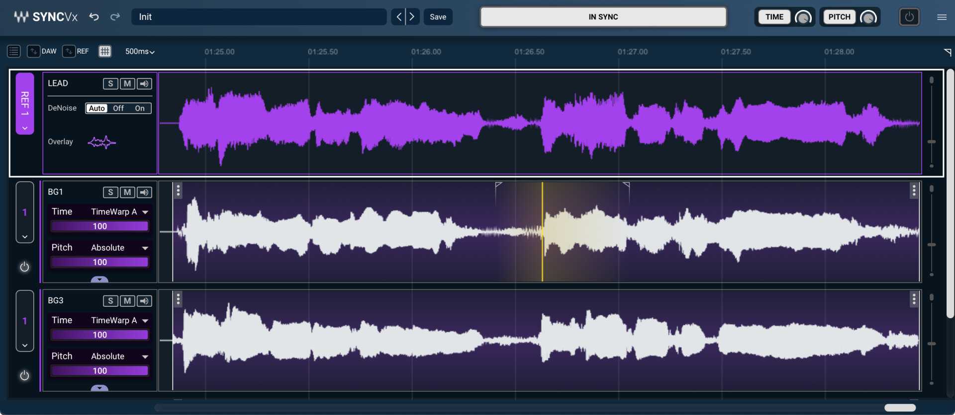 WAVES Sync Vx | ボーカルトラックのタイミングとピッチ補正を数秒で整理しスムーズなボーカルアレンジが可能
