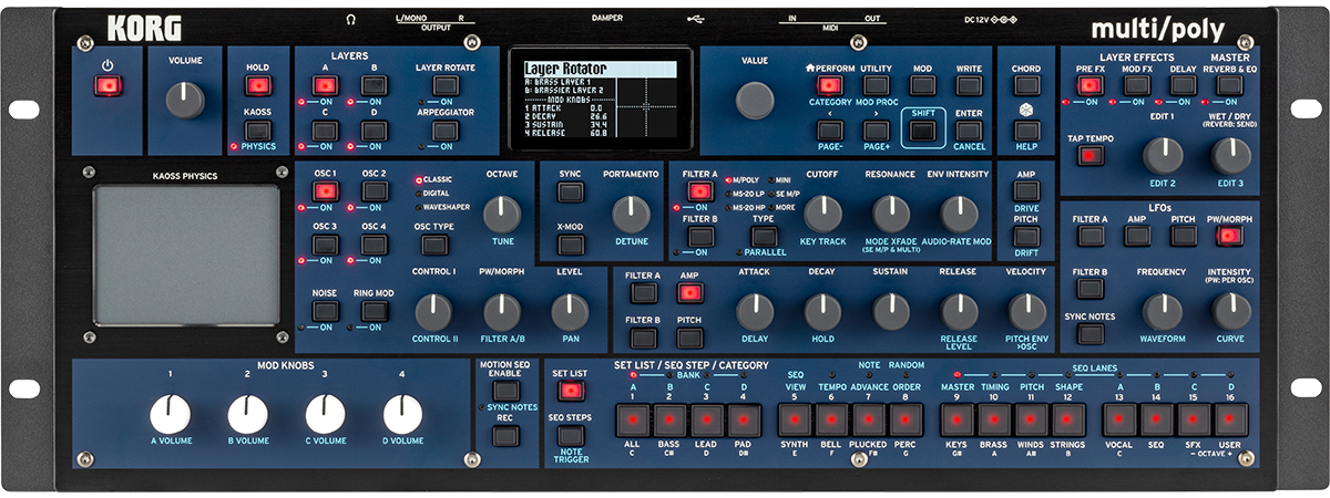 multi/poly - ANALOG MODELING SYNTHESIZER | KORG (USA)