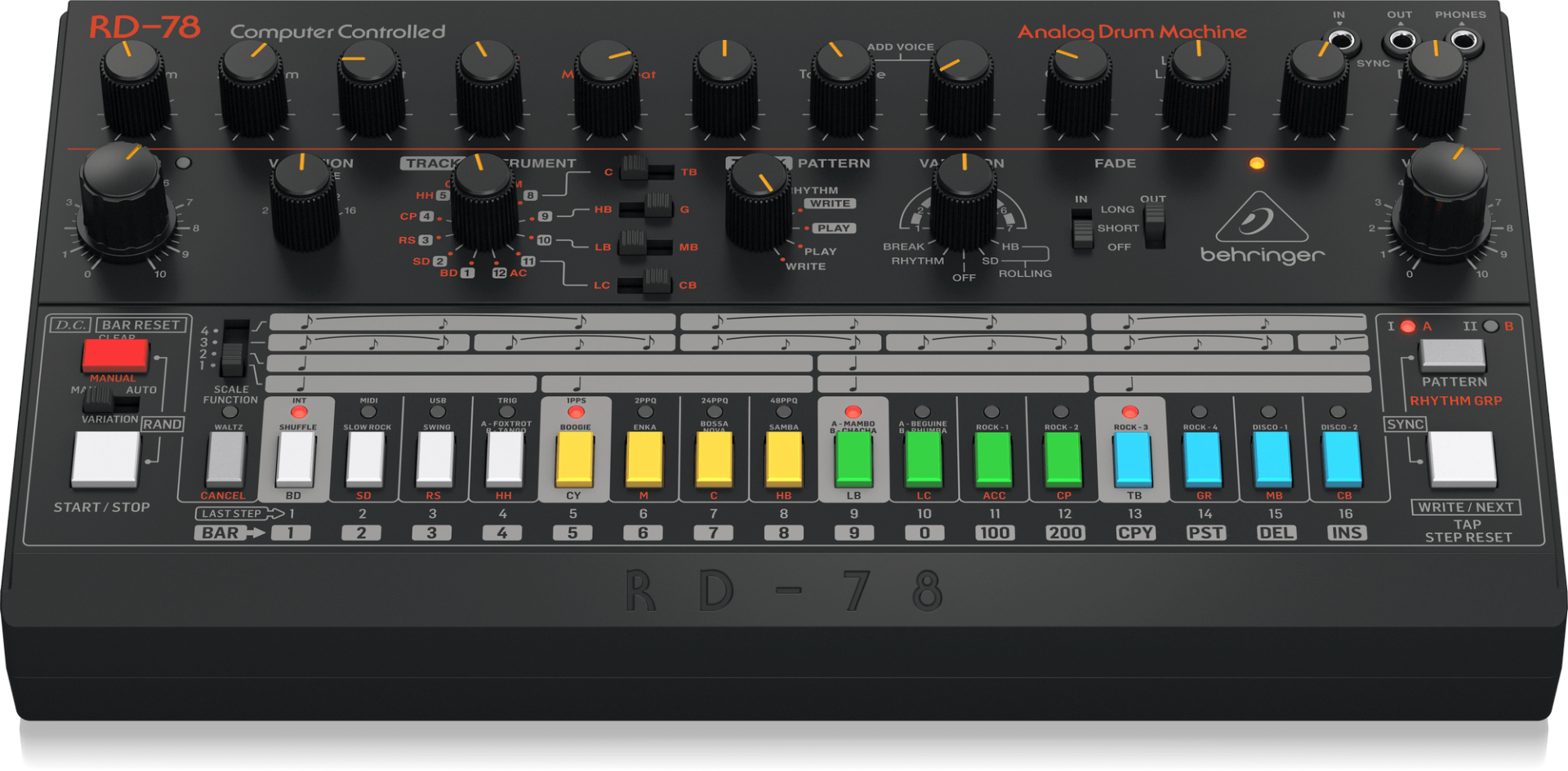 Behringer RD-78 | 伝説のアナログリズムマシーン CR-78 のクローンモデル