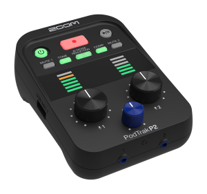 ZOOM PodTrak P2 | AIノイズリダクション搭載の世界初USBマイク用ポッドキャストレコーダー