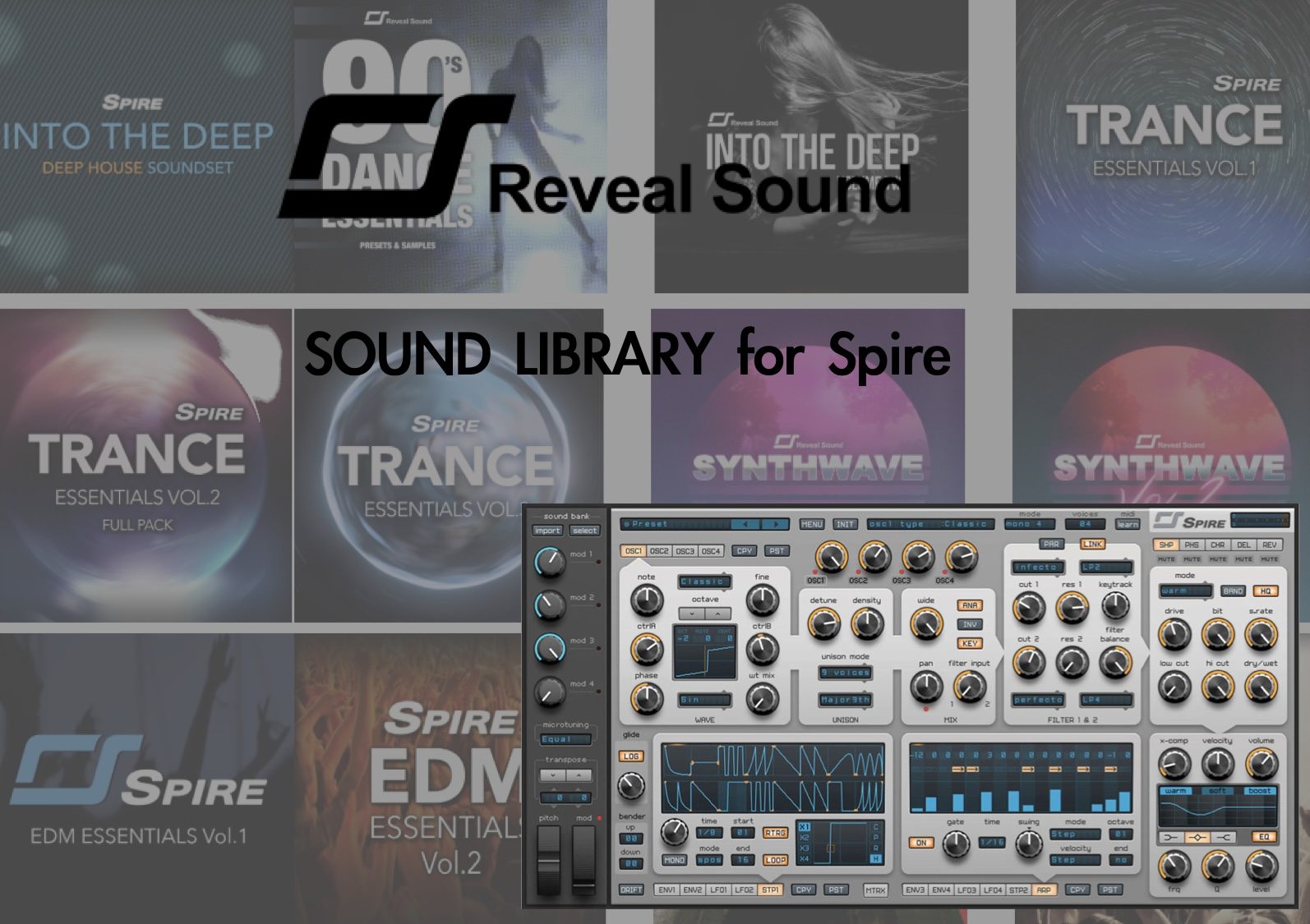 Reveal Sound Spire用サウンドライブラリー18タイトル発売 / Spire 特別価格キャンペーンも開催！