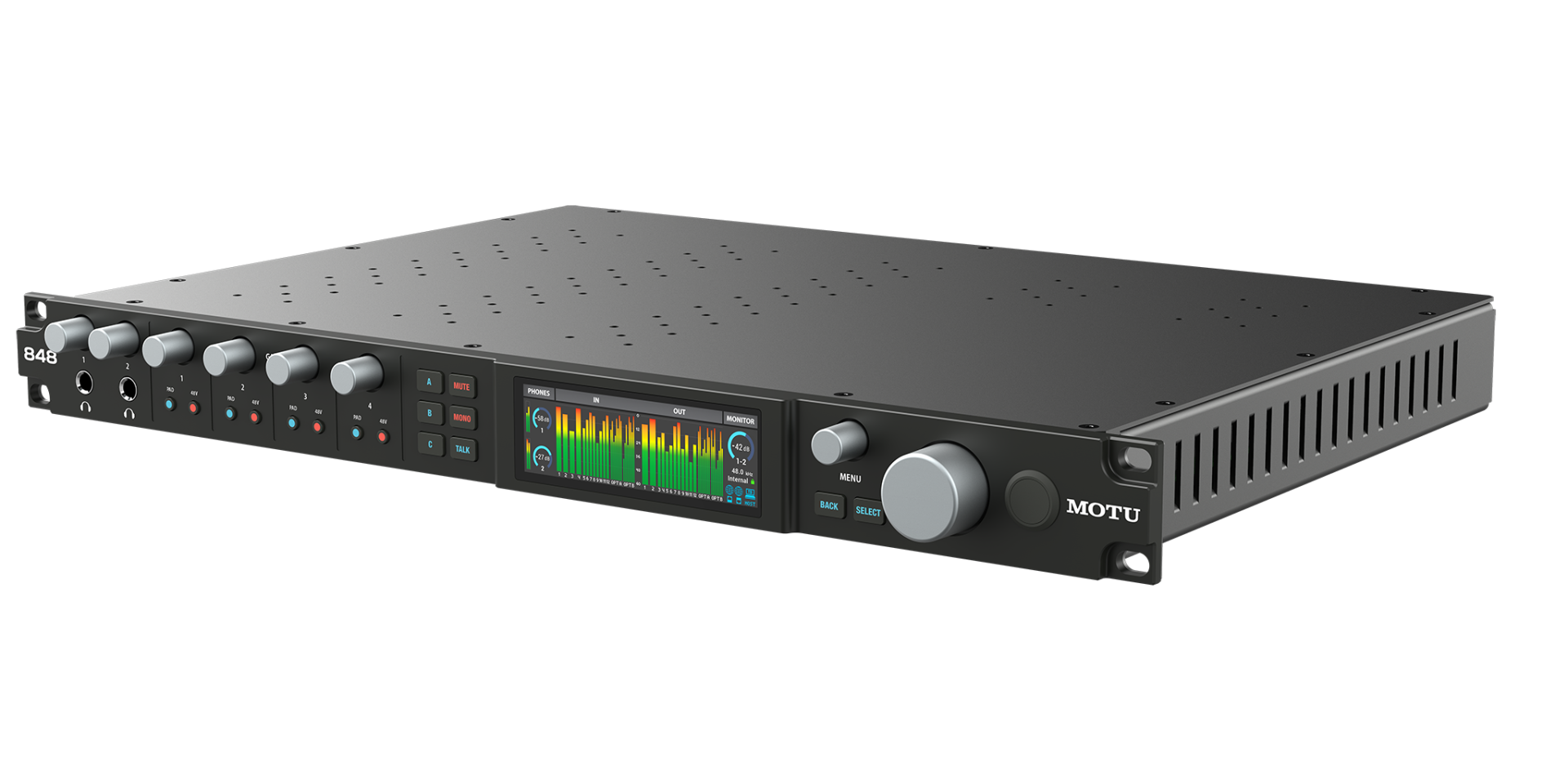 MOTU 848 | Thunderbolt 4 / USB4搭載、次世代オーディオインターフェース