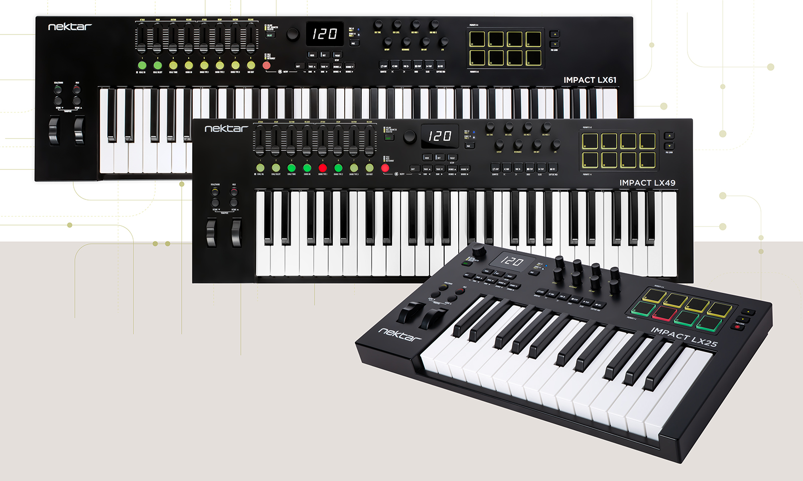 Nektar Impact LX mk3 シリーズ | 新キーベッド×スケール/コード×NKS対応で制作と演奏をスムーズに