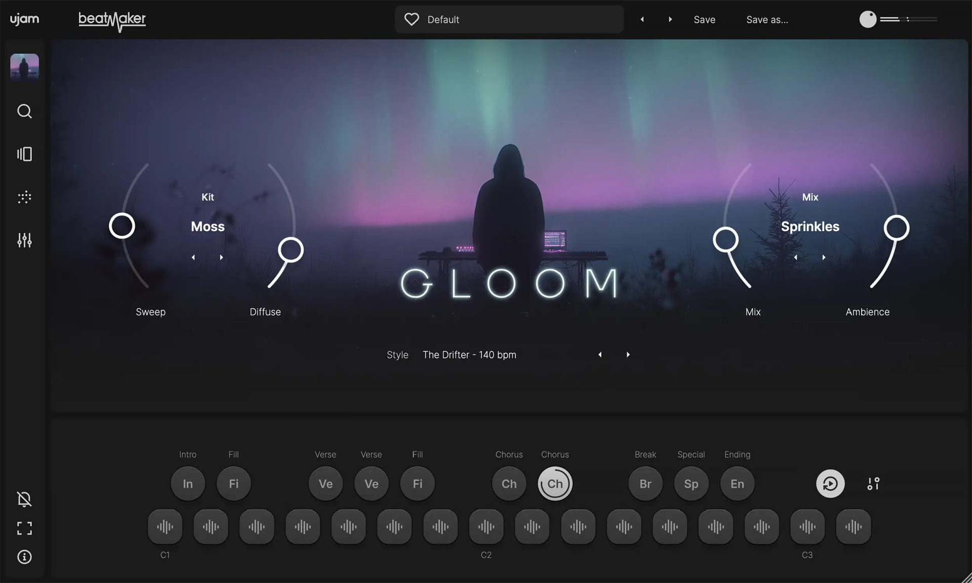 UJAM Beatmaker GLOOM | アンビエント制作に最適化した繊細なグルーヴを紡ぐドラムマシン・プラグイン