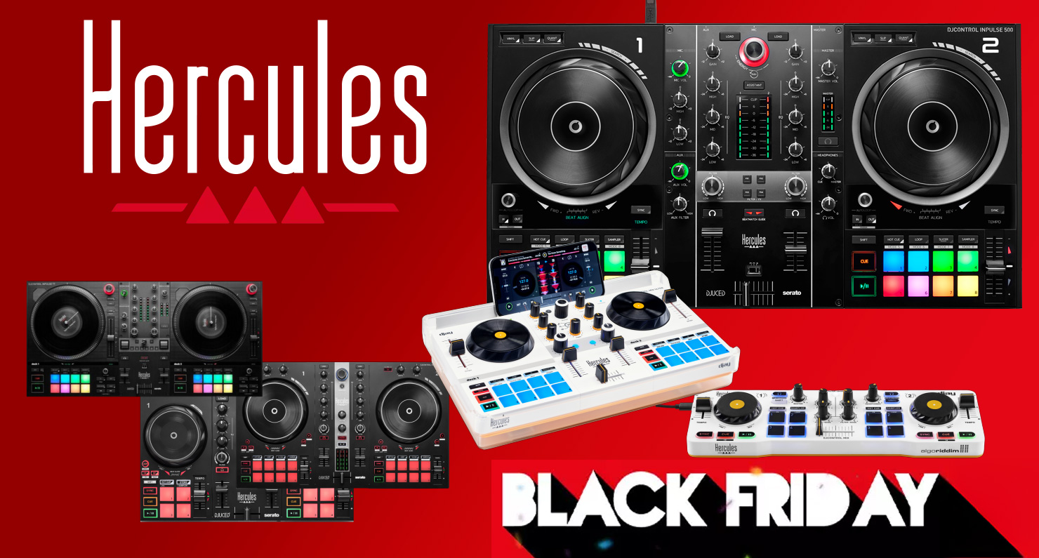 【ブラックフライデーセール 2025】 Hercules DJコントローラーが大特価！どこでもDJプレイが可能な人気モデルも対象！
