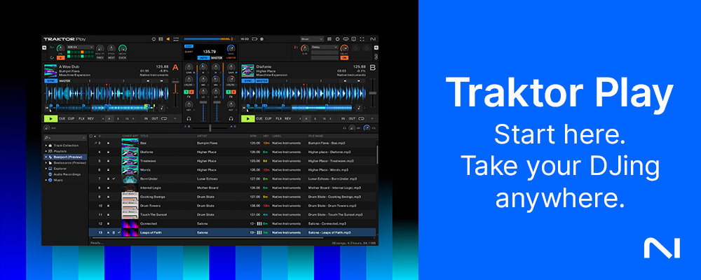 Native Instruments Traktor Play | ノートPCだけでDJプレイが可能な軽量版Traktor〜Beatport連携やステム分離も搭載 Native Instruments Traktor Play | ノートPCだけでDJプレイが可能な軽量版Traktor〜Beatport連携やステム分離も搭載