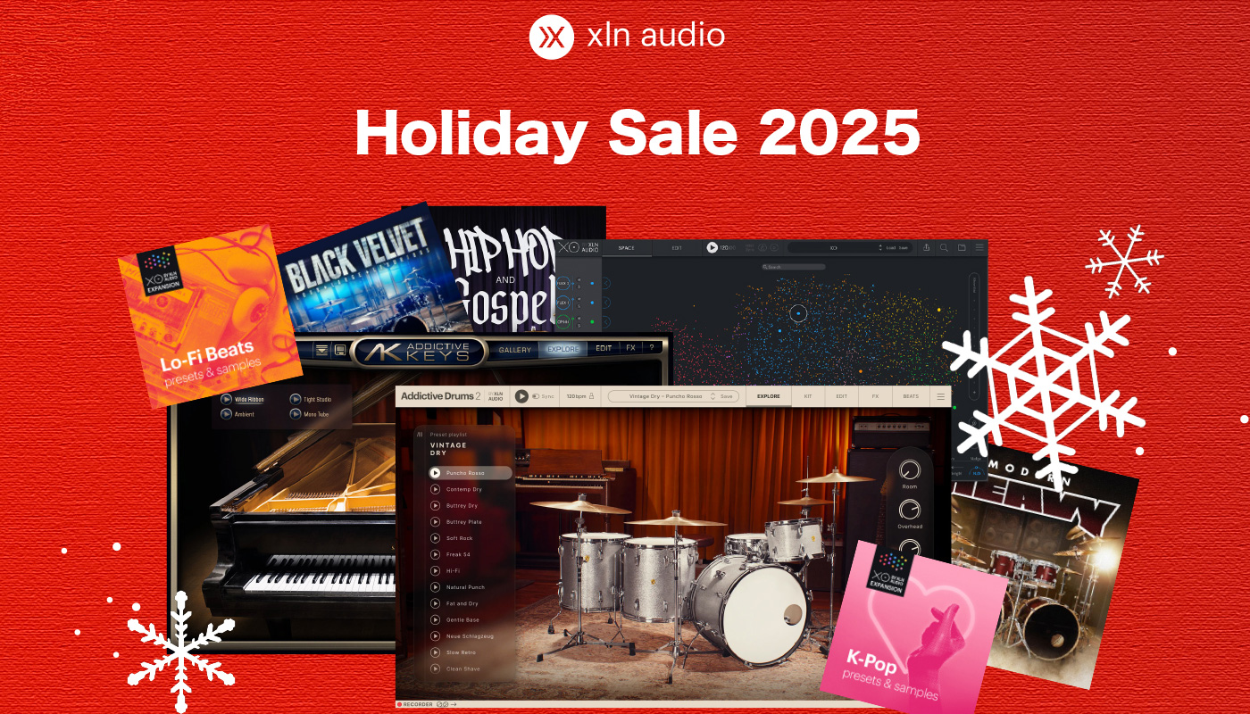 【Holiday Sale 2025】 XLN Audio セール開催！Addictive Drums 2 および XO 、その拡張パックが特別価格に