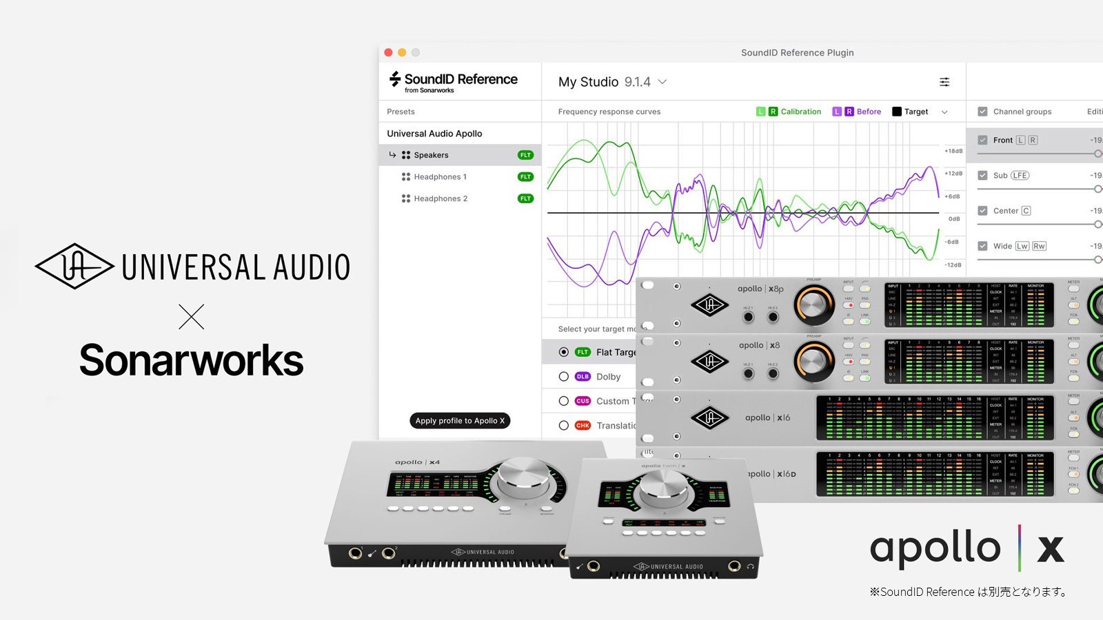 Universal Audio Apollo X Gen 2シリーズ購入で「Sonarworks Apollo Monitor Correction Add-on」をプレゼント！