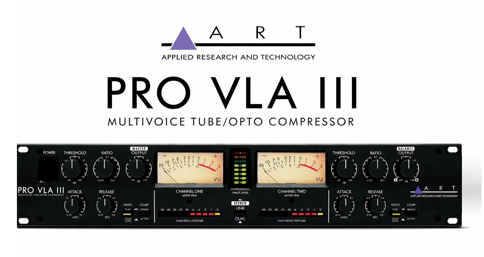 ART Pro VLA III | チューブ／ソリッド切替対応、2chオプティカル・コンプ