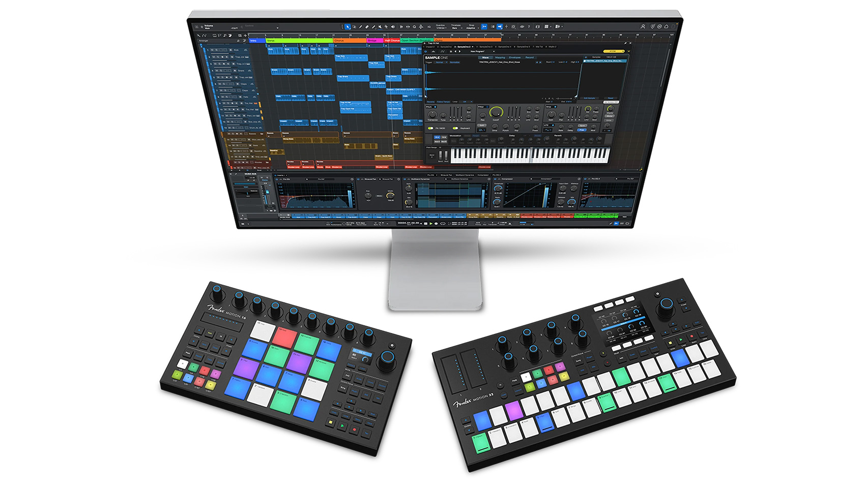 Fender Motion 16 / Motion 32 | Studio Proを手元で操るUSB MIDI Fender Motion 16 / Motion 32 | Studio Proを手元で操るUSB MIDI