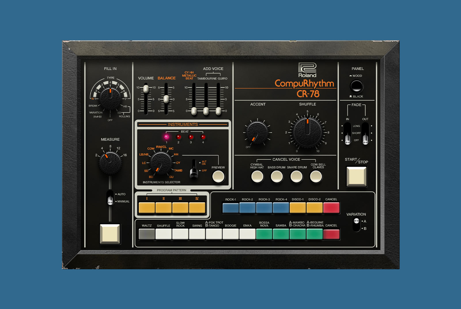 Roland CR-78 Software Rhythm Composer | 1978年に登場した初のプログラマブルリズムマシン CR‑78 がソフトウエアで復刻