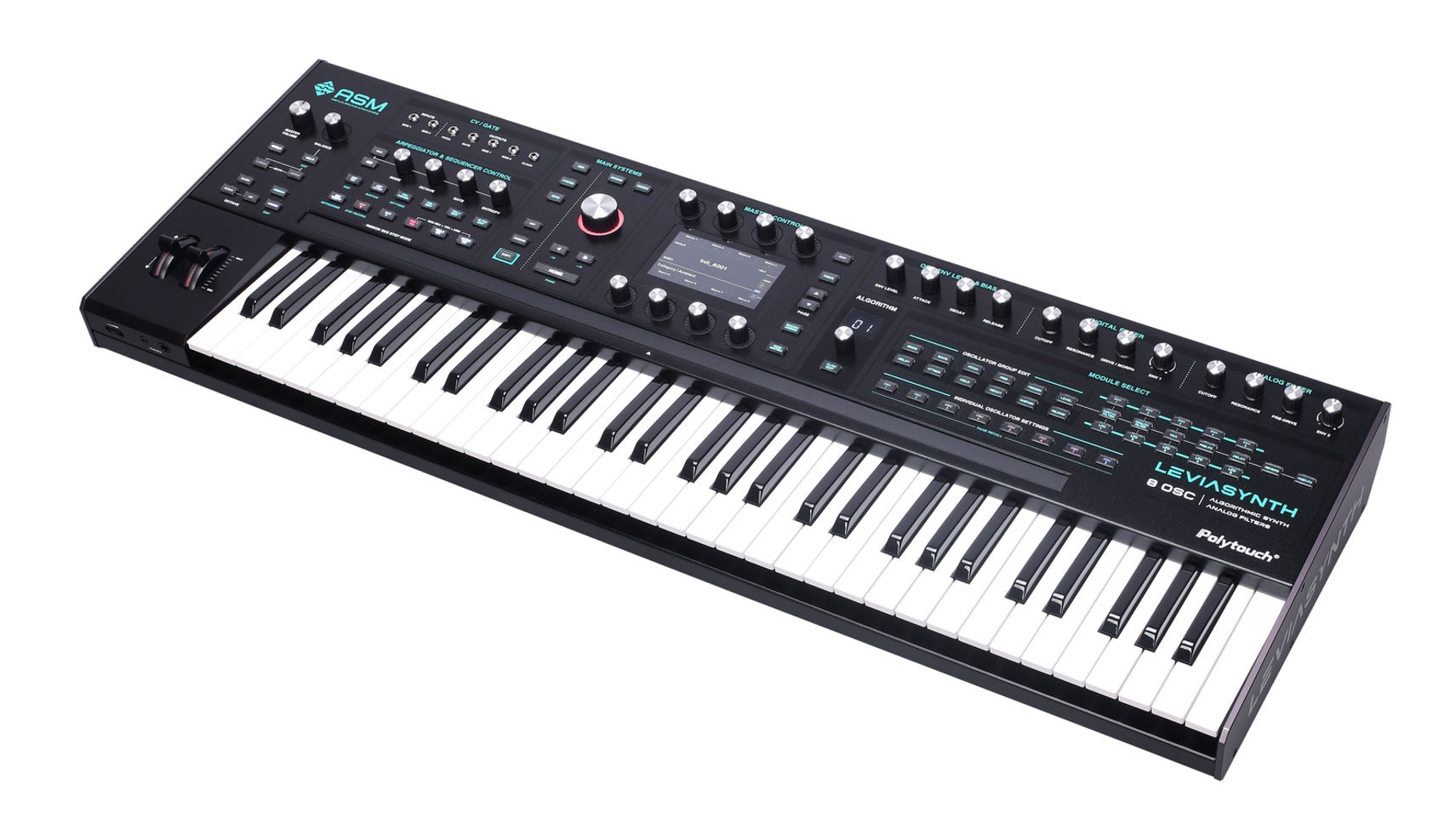 Ashun Sound Machines Leviasynth | 16 ボイス、8 オシレーターのデジタル/アナログ・ハイブリッド・シンセサイザー