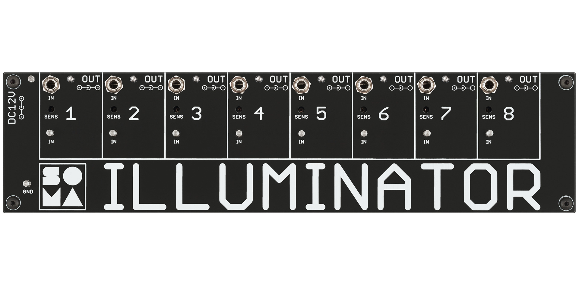 SOMA ILLUMINATOR | CVでLEDテープを8ch制御、演奏に同期するライト演出を即構築