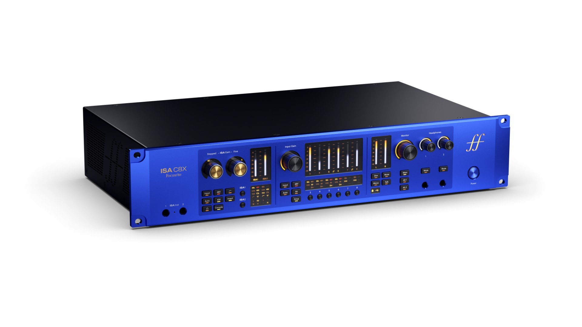 Focusrite ISA C8X | 伝統のISAプリアンプと最新デジタル制御が融合した26in/28outオーディオ・インターフェイス