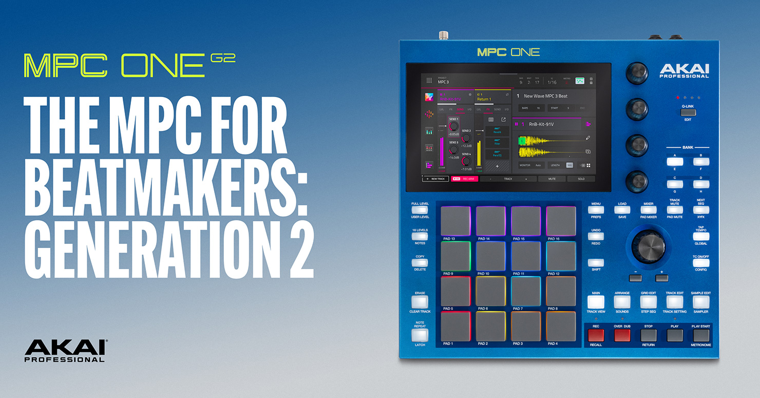 AKAI MPC One G2 | MPC3 OSとG2 8コアCPUでビートメイクから楽曲制作まで本体内で完結する進化したMPC