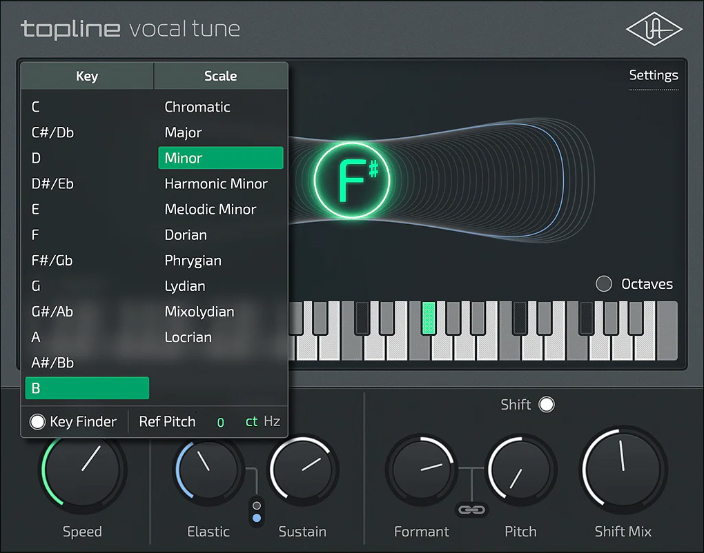 Universal Audio「Topline Vocal Tune」超低遅延で快適なピッチ補正を