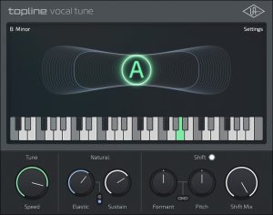 Universal Audio「Topline Vocal Tune」超低遅延で快適なピッチ補正を実現するボーカル用プラグイン