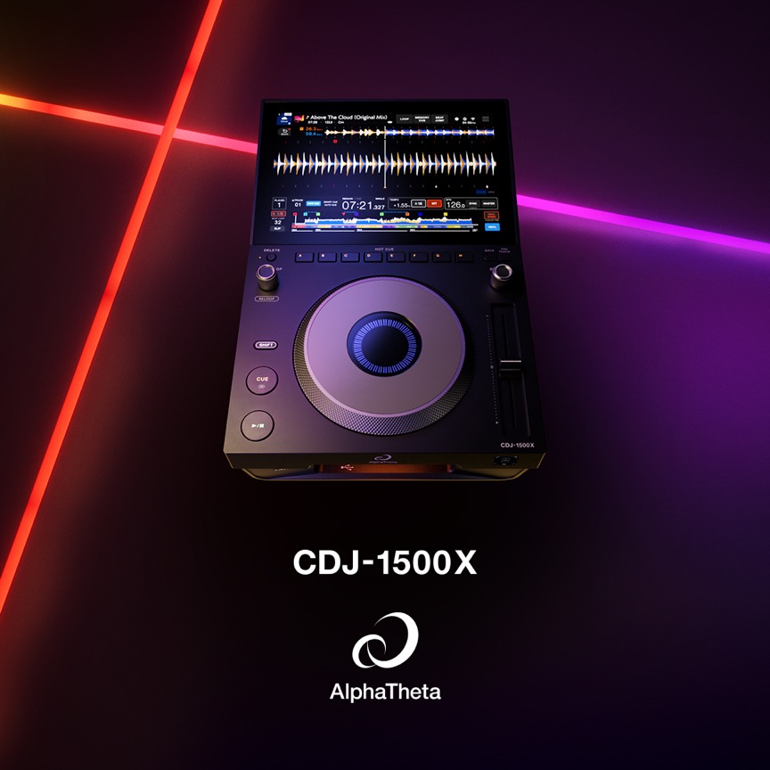 AlphaTheta CDJ-1500X | 多様な現場に対応するコンパクトDJマルチプレーヤー