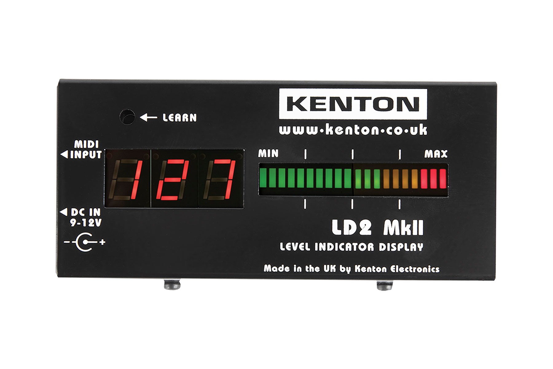 KENTON LD-2 Mk2 | ボリュームなどのMIDIコントロールチェンジ値を高い視認性で確認できるプログラマブル・MIDIレベル・ディスプレイ