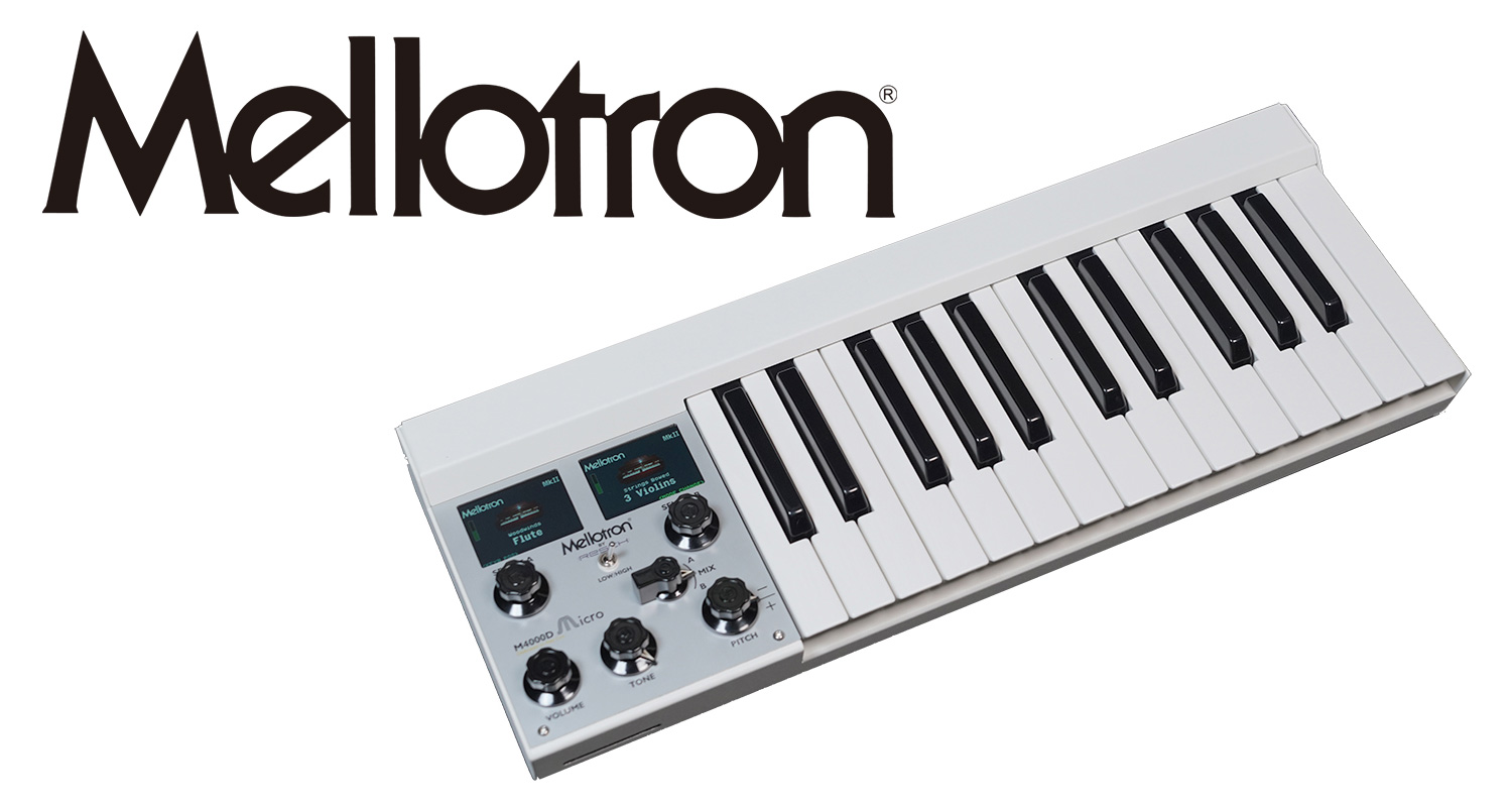 Mellotron M4000D Micro | 100音色と拡張性を備えた3kgの小型デジタル・メロトロン