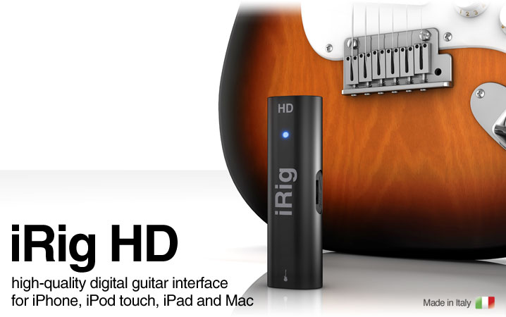 IK Multimedia iRig HD 発売！24bit対応の高音質iOS用ギターインターフェース