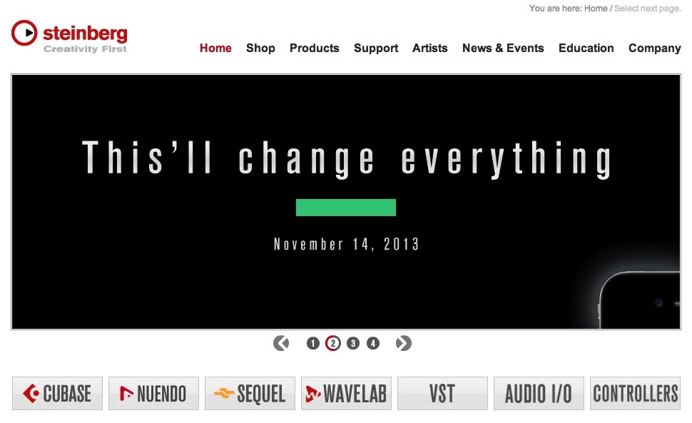 スタインバーグ社のウェブサイトに「This’ll change everything」