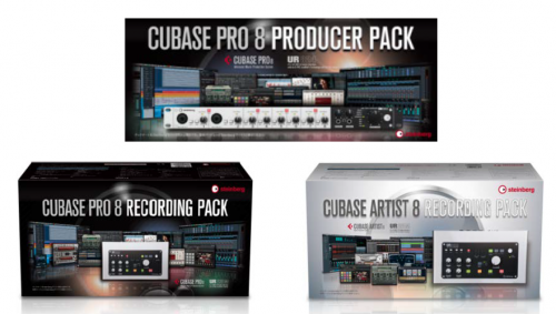 3種類のCubase 8とオーディオ・インターフェースのバンドル・パッケージが発売