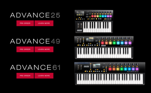 USB MIDI キーボード・コントローラー AKAI 「Advance Keyboard Series」発表