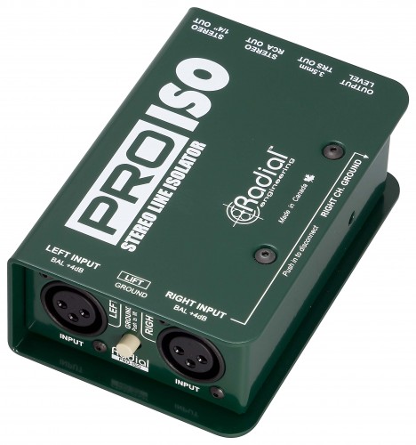 音声に最適な +4dB to -10dB ステレオ・コンバーター Radial PRO ISO