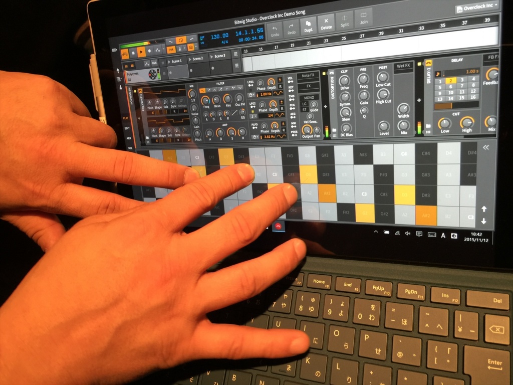 Surface Pro 4 発売記念 & アンバサダーキックオフイベントで Bitwig Studio に遭遇！