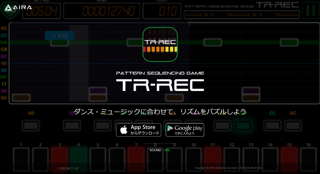 TR-REC GAME page