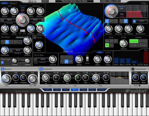 ウェーブテーブル方式のソフトウェア・シンセサイザー Waldorf NEVE PLUG-IN