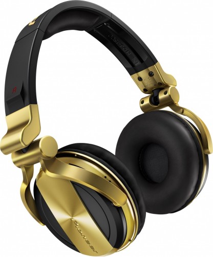 ゴールドカラーのプロフェッショナル DJ ヘッドホン Pioneer  HDJ-1500-N
