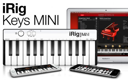 25鍵ミニ鍵盤を装備したユニバーサル対応キーボード・コントローラー iRig Keys MINI