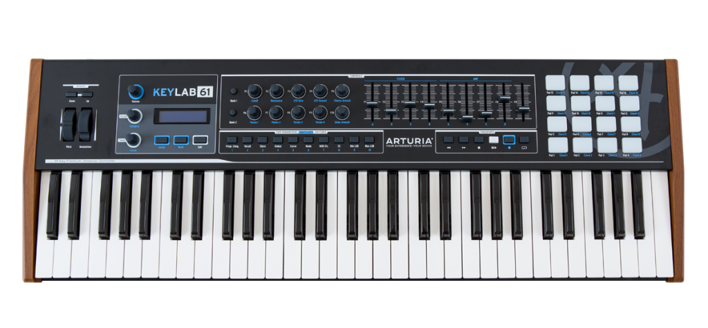 ハイブリッドシンセサイザーバンドルのハードウェア・キーボードコントローラー Arturia KeyLab Black Edition 発表