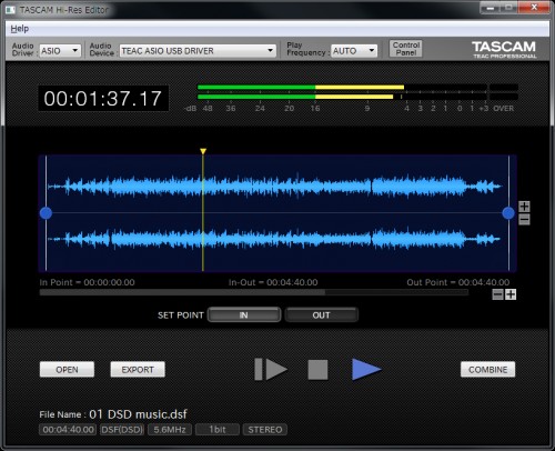 ハイレゾファイル編集が可能なソフトウェア TASCAM Hi-Res Editor 無料ダウンロード