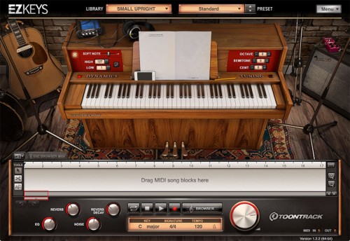 作曲・編曲をサポートするスモールアップライトピアノ音源 EZ KEYS – SMALL UPRIGHT PIANO / BOX