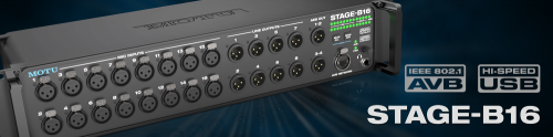 MOTU 「Stage-B16」｜ USB / AVBオーディオインターフェイス