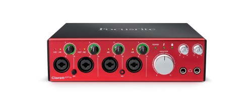 18イン8アウトThunderbolt オーディオ・インターフェイス Focusrite Clarett 4Pre