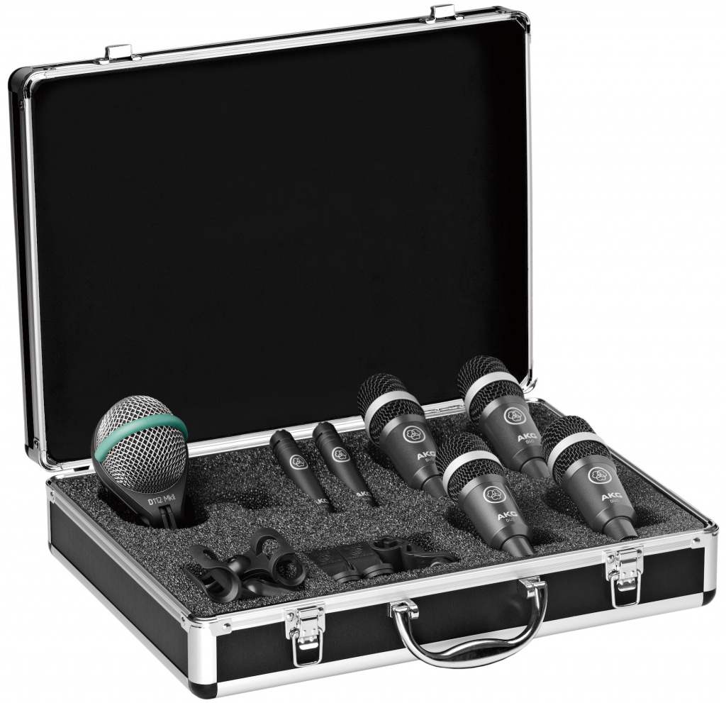 プロの過酷な現場でも活躍するドラム用マイクロホン・セット AKG「DRUM SET CONCERT I」