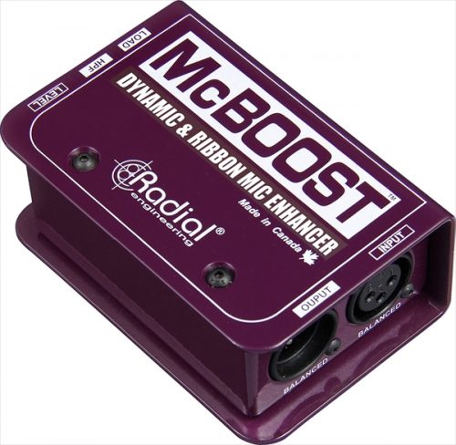繋ぐだけでお気に入りマイクのレベルをアップするブースターRadial McBoost