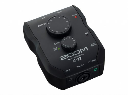 モバイルレコーディングやライブパフォーマンスに最適な、2イン／2アウトのハンディー・オーディオインターフェース ZOOM U-22