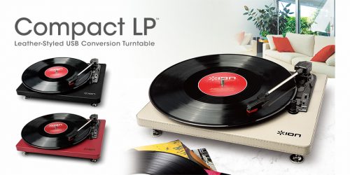 コンパクトでお洒落な合皮張り3色バリエーションのUSBレコードプレーヤー ION AUDIO Compact LP