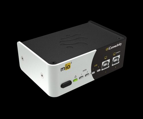 2台のPCをUSBで同時接続、2×2 5pin入出力を搭載したMIDIインターフェース iConnectivity mio2