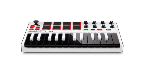 ミニ25鍵キーボード＆パッドコントローラー カラーリング限定モデル AKAI professional MPK mini MK2 White