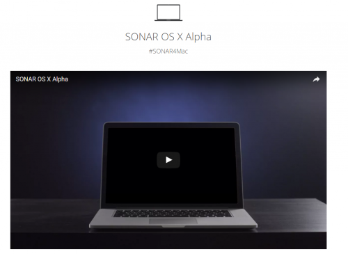 Cakewalk が Mac版 SONAR「SONAR OS X Alpha」を発表！