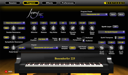 Synthogy Ivory ll Studio Grands | 銘機 Steinway と Bösendorfer を伝説のスタジオで収録したバーチャルインストゥルメント