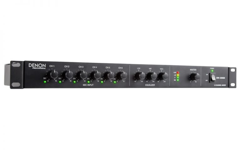 6ch XLR入力業務⽤コンパクトミキサー1Uミキサー DENON Professional DN-306X