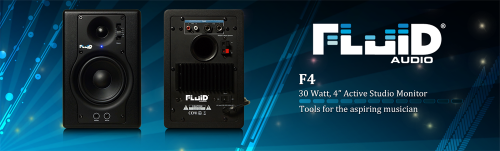 DTMから楽器、スマートフォン再生にも使えるモニタースピーカー Fluid Audio F4シリーズ